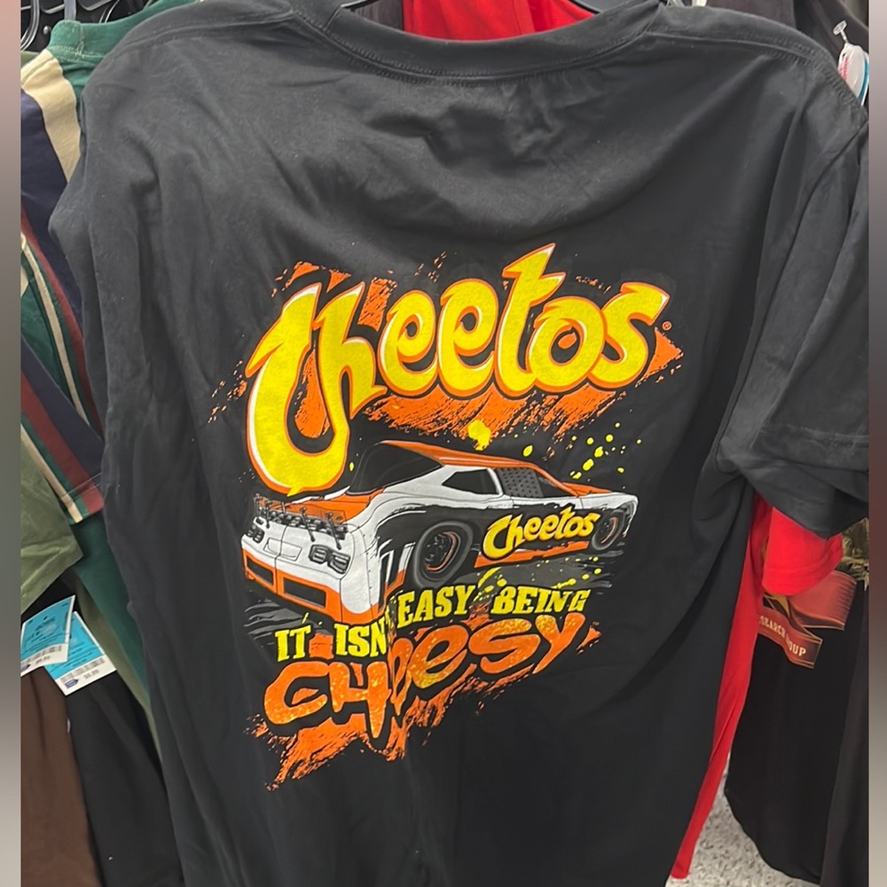Cheetos Shirt and Adidas Aqua Shirt